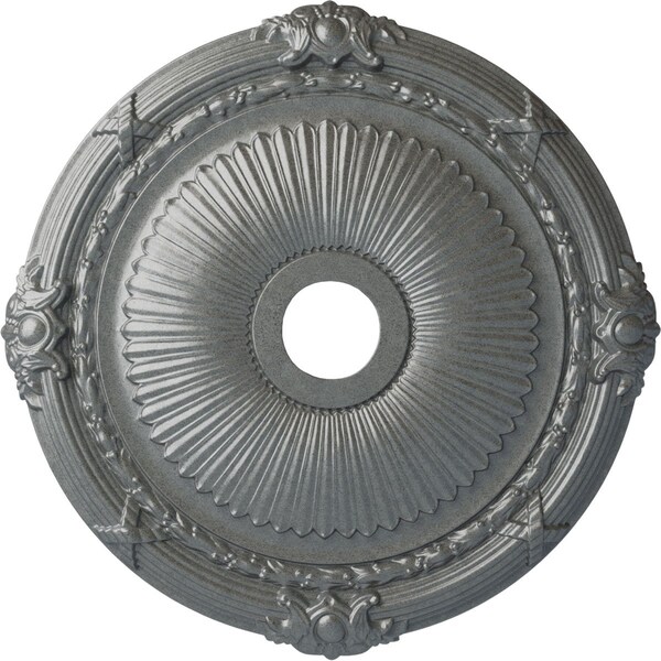 Ekena Millwork Heaton Ceiling Medallion (Fits Canopies up to 6 1/2"), 27 1/2"OD x 3 7/8"ID x 2 1/4"P, Platinum CM27HEPLS - main